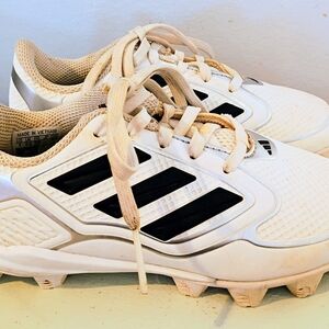 Adidas White and Black Baseball Cleats